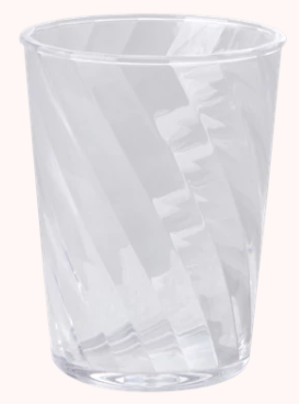 Rice Akryl vandglas - Swirl mønster - 340ml
