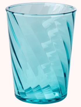 Rice - Mint Akryl vandglas - Swirl mønster - 340ml