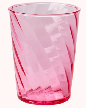Rice - Akryl vandglas - Swirl mønster pink - 340ml