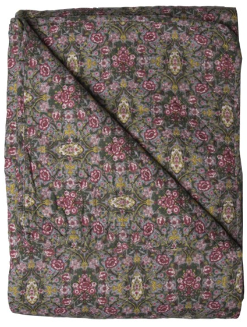 Au Maison - Quilt tæppe - Grøn med mønster - 140X180cm