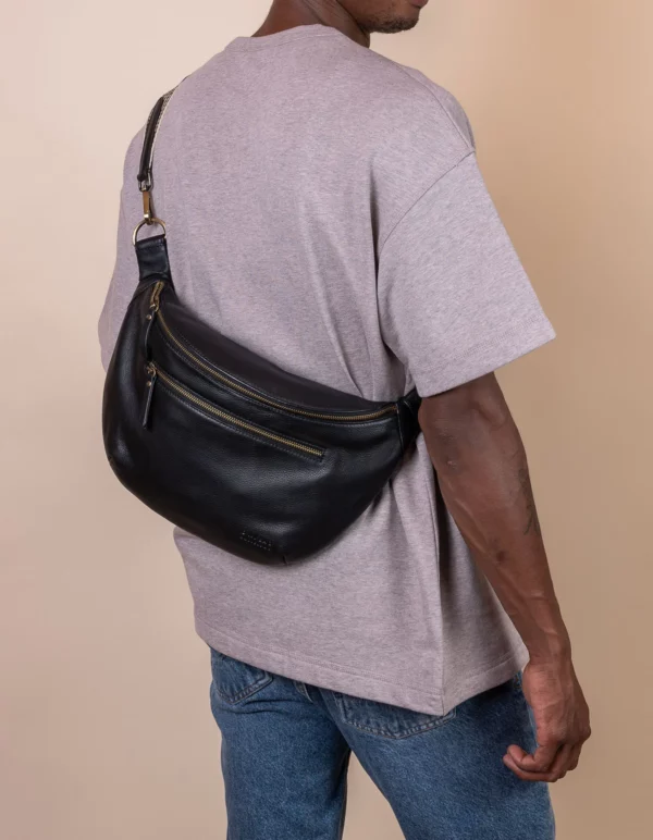 O my bag - Drew bumbag maxi - læder - sort