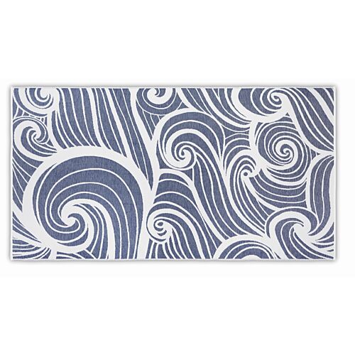 HAMAM - Badehåndklæde - Sae surf - Hvid / marineblå - kan købes her
