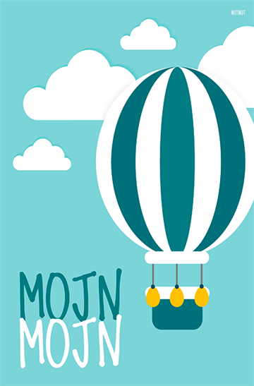 Mutmut - Postkort "Mojn mojn" - Luftballon