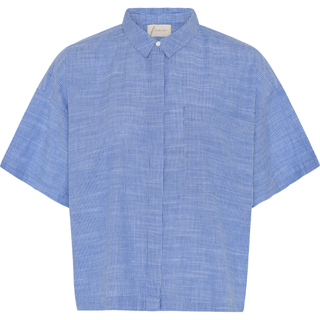 FRAU - Nice - Shirt - Medium Blue Stripe - ONE SIZE - køb den her
