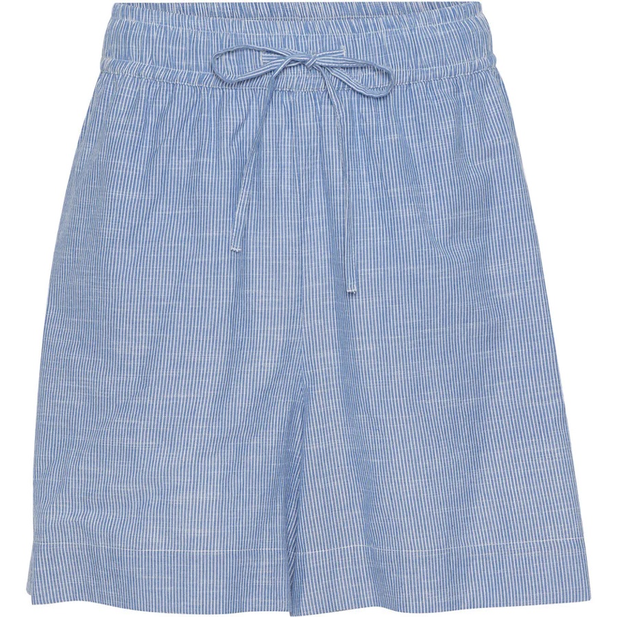 FRAU - Sydney String Shorts - Medium blue stribe - køb her hos os