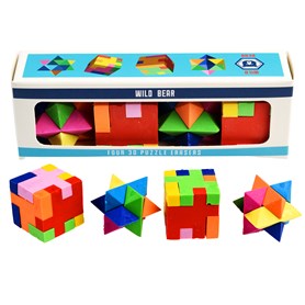 Rex International - 3D Puzzle viskelæder - mulit farvet