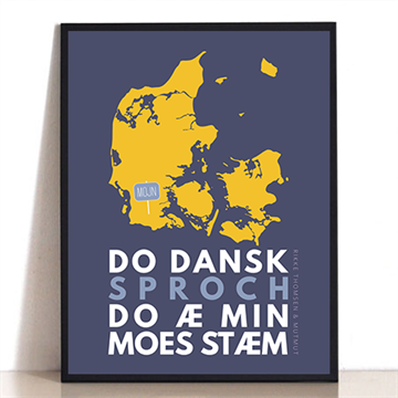 Mutmut - Plakat "Do Dansk Sproch..." grå