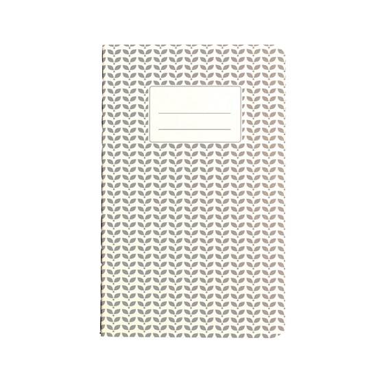 Rex International - Notesbog - grå - m. mønster - 14,5x9 cm